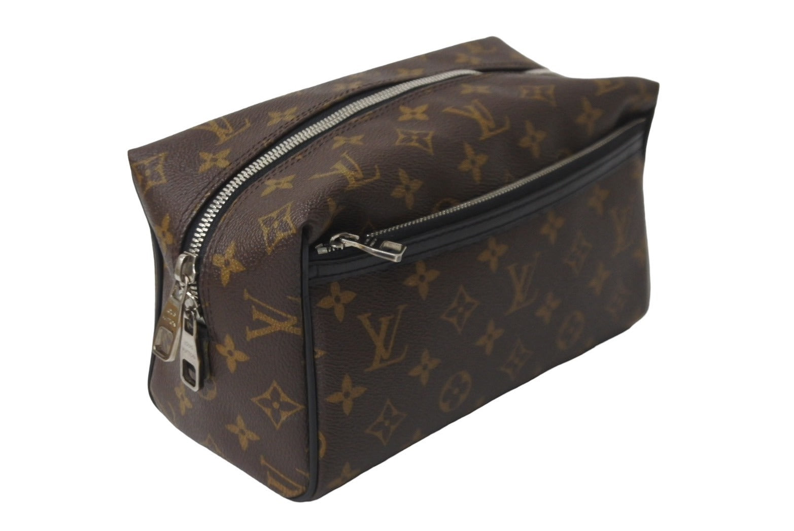 LOUIS VUITTON ルイヴィトン トゥルーストワレ モノグラムマカサー ポーチ M40378 ブラウン シルバー金具 美品 中古 62814  – Casanova Vintage