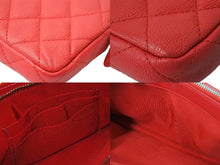 Load image into Gallery viewer, CHANEL シャネル 長財布 チェーンウォレット ココマーク 25番台 レッド キャビアスキン シルバー金具 美品 中古 62827