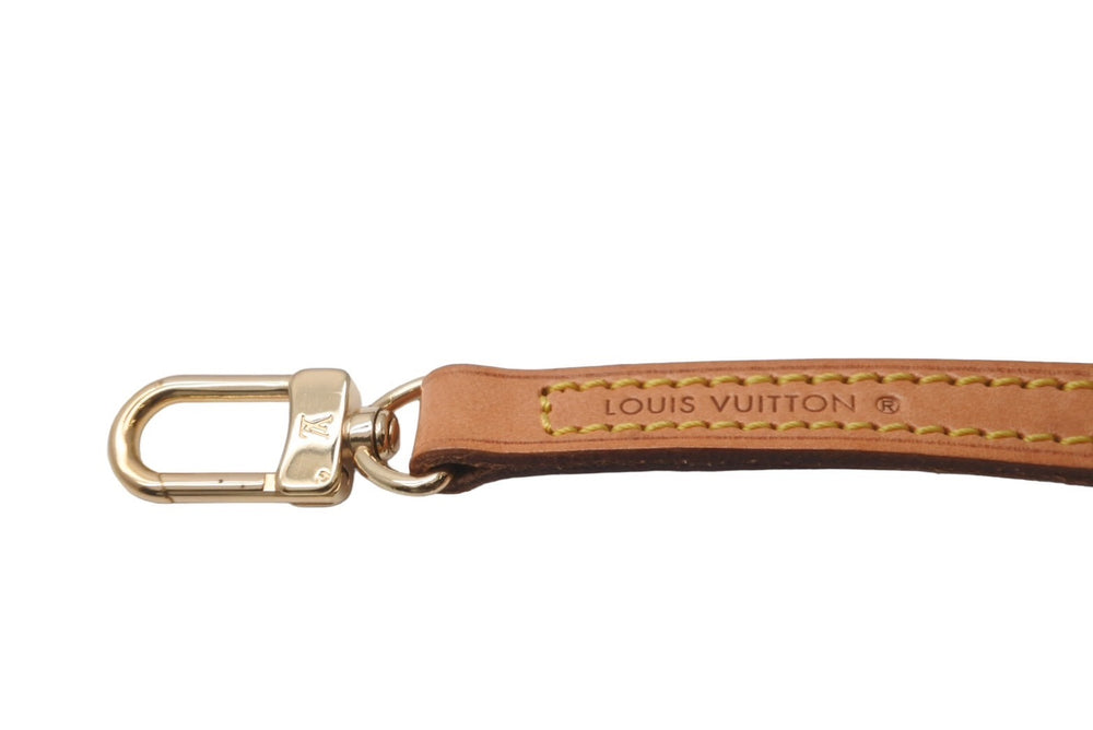 LOUIS VUITTON Shoulder Strap Natural Beige Tanned Leather Gold Hardware Good Condition Used 62835