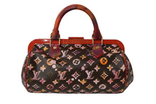Load image into Gallery viewer, 極美品 LOUIS VUITTON ルイヴィトン モノグラムウォーターカラー リチャードプリンス パピヨン ハンドバッグ M95730 ブラウン レッド 中古 62844