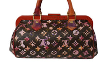 Load image into Gallery viewer, 極美品 LOUIS VUITTON ルイヴィトン モノグラムウォーターカラー リチャードプリンス パピヨン ハンドバッグ M95730 ブラウン レッド 中古 62844
