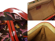 Load image into Gallery viewer, 極美品 LOUIS VUITTON ルイヴィトン モノグラムウォーターカラー リチャードプリンス パピヨン ハンドバッグ M95730 ブラウン レッド 中古 62844