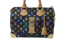画像をギャラリービューアに読み込む, 極美品 LOUIS VUITTON ルイヴィトン ハンドバッグ スピーディ 30 M92642 村上隆 マルチカラー ブラック 中古 62847