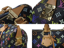 画像をギャラリービューアに読み込む, 極美品 LOUIS VUITTON ルイヴィトン ハンドバッグ スピーディ 30 M92642 村上隆 マルチカラー ブラック 中古 62847