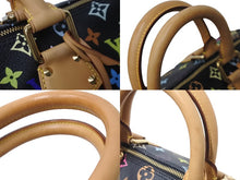 画像をギャラリービューアに読み込む, 極美品 LOUIS VUITTON ルイヴィトン ハンドバッグ スピーディ 30 M92642 村上隆 マルチカラー ブラック 中古 62847