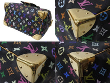 画像をギャラリービューアに読み込む, 極美品 LOUIS VUITTON ルイヴィトン ハンドバッグ スピーディ 30 M92642 村上隆 マルチカラー ブラック 中古 62847