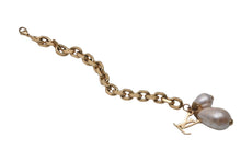 画像をギャラリービューアに読み込む, LOUIS VUITTON ルイ ヴィトン ブラスレ ダミエ ブレスレット M66319 全長20cm 54.1g ゴールド メタル 美品 中古 62858