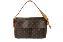 画像をギャラリービューアに読み込む, LOUIS VUITTON ルイヴィトン ショルダーバッグ ヴィバシテGM M51163 ブラウン PVC レザー ゴールド金具 美品 中古 62863