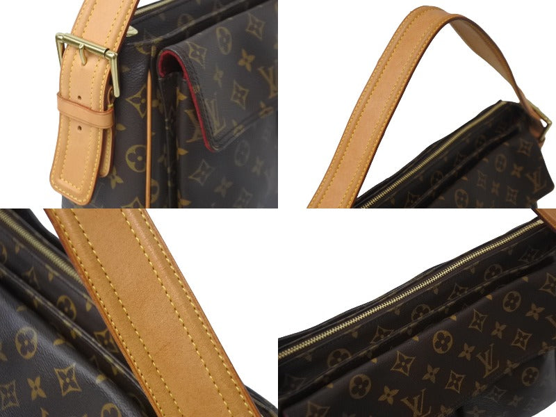 LOUIS VUITTON ルイヴィトン ショルダーバッグ ヴィバシテGM M51163 ブラウン PVC レザー ゴールド金具 美品 中古  62863 – Casanova Vintage