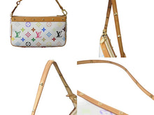 Load image into Gallery viewer, 新品同様 LOUIS VUITTON ルイヴィトン 村上隆 ホワイト ポシェットアクセソワール マルチカラー M92649 中古 62869
