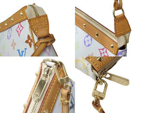 Load image into Gallery viewer, 新品同様 LOUIS VUITTON ルイヴィトン 村上隆 ホワイト ポシェットアクセソワール マルチカラー M92649 中古 62869