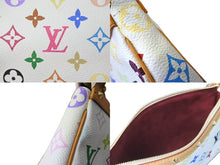 Load image into Gallery viewer, 新品同様 LOUIS VUITTON ルイヴィトン 村上隆 ホワイト ポシェットアクセソワール マルチカラー M92649 中古 62869