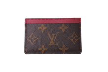 Load image into Gallery viewer, 新品同様 LOUIS VUITTON ルイヴィトン カードケース M60703 ポルト カルト サーンプル モノグラム フューシャ ブラウン 中古 62879