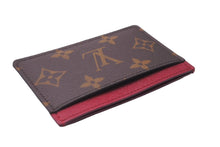 Load image into Gallery viewer, 新品同様 LOUIS VUITTON ルイヴィトン カードケース M60703 ポルト カルト サーンプル モノグラム フューシャ ブラウン 中古 62879