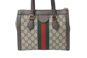 極美品 GUCCI グッチ オフィディア GGスモールハンドバッグ 547551 K05NB 8745 ベージュ シェリーライン 中古 62897