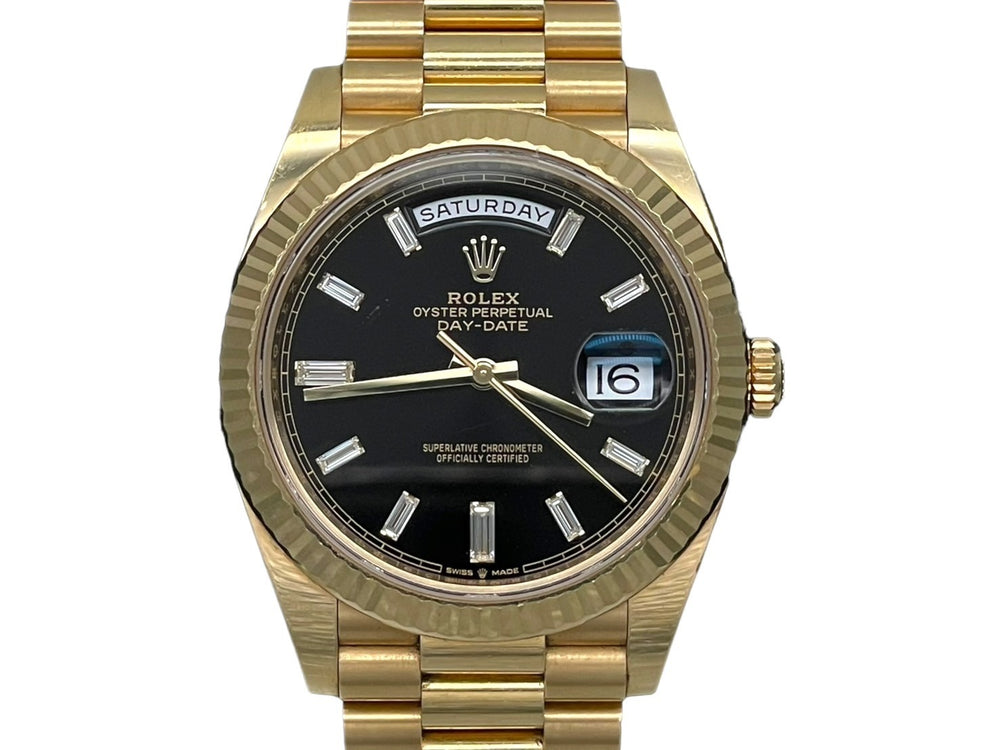 ロレックス ROLEX デイデイト 40 228238A 23年ギャラ ブライトブラック文字盤 美品 中古 62900