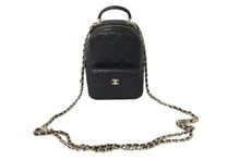 画像をギャラリービューアに読み込む, 新品未使用 23年完売 CHANEL シャネル ミニリュック AP3753 チェーン ココマーク ブラック キャビアスキン ゴールド金具 中古 62917