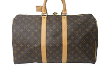 画像をギャラリービューアに読み込む, LOUIS VUITTON ルイヴィトン モノグラム キーポル45 ボストンバッグ PVC レザー M41428 ゴールド金具 ブラウン 美品 中古 62918