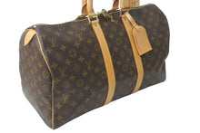 画像をギャラリービューアに読み込む, LOUIS VUITTON ルイヴィトン モノグラム キーポル45 ボストンバッグ PVC レザー M41428 ゴールド金具 ブラウン 美品 中古 62918