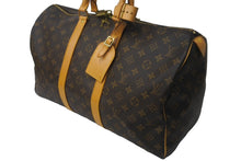 画像をギャラリービューアに読み込む, LOUIS VUITTON ルイヴィトン モノグラム キーポル45 ボストンバッグ PVC レザー M41428 ゴールド金具 ブラウン 美品 中古 62918