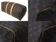 画像をギャラリービューアに読み込む, LOUIS VUITTON ルイヴィトン モノグラム キーポル45 ボストンバッグ PVC レザー M41428 ゴールド金具 ブラウン 美品 中古 62918