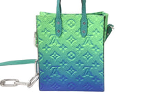 画像をギャラリービューアに読み込む, 極美品 LOUIS VUITTON ルイヴィトン バッグ サックプラXS イリュージョン 22年コレクション 2way グリーン M81221 レザー 中古 62921