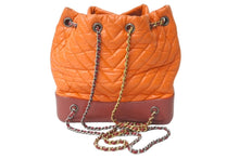 画像をギャラリービューアに読み込む, CHANEL シャネル ガブリエルドゥ マトラッセ バックパック リュック A94485 26番台 オレンジ シルバーゴールド金具 美品 中古 62924