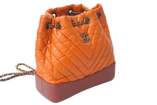 画像をギャラリービューアに読み込む, CHANEL シャネル ガブリエルドゥ マトラッセ バックパック リュック A94485 26番台 オレンジ シルバーゴールド金具 美品 中古 62924