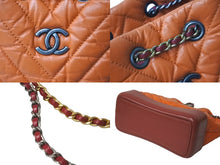 画像をギャラリービューアに読み込む, CHANEL シャネル ガブリエルドゥ マトラッセ バックパック リュック A94485 26番台 オレンジ シルバーゴールド金具 美品 中古 62924