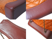 画像をギャラリービューアに読み込む, CHANEL シャネル ガブリエルドゥ マトラッセ バックパック リュック A94485 26番台 オレンジ シルバーゴールド金具 美品 中古 62924