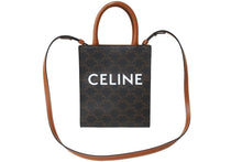 Load image into Gallery viewer, 極美品 CELINE セリーヌ ショルダーバッグ ミニ バーティカル トリオンフ キャンバス ブラウン 194372BZK.04LU ロゴプリント 中古 62934