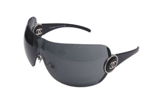 画像をギャラリービューアに読み込む, 極美品 CHANEL シャネル サングラス 6028 C.124/87 110 3N 2000's ココマーク ブラック シルバー金具 中古 62936