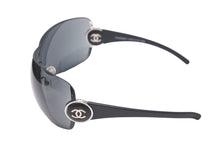 画像をギャラリービューアに読み込む, 極美品 CHANEL シャネル サングラス 6028 C.124/87 110 3N 2000's ココマーク ブラック シルバー金具 中古 62936