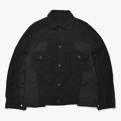 SACAI サカイ ヒッコリーストライプ ブルゾン 2022年春夏コレクション 22-02787M コットン ナイロン ブラック サイズ2 美品 中古 4a006294