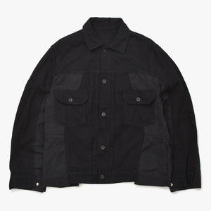 SACAI サカイ ヒッコリーストライプ ブルゾン 2022年春夏コレクション 22-02787M コットン ナイロン ブラック サイズ2 美品 中古 4a006294