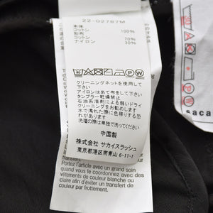 SACAI サカイ ヒッコリーストライプ ブルゾン 2022年春夏コレクション 22-02787M コットン ナイロン ブラック サイズ2 美品 中古 4a006294
