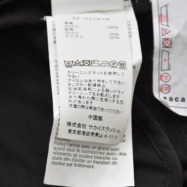 SACAI サカイ ヒッコリーストライプ ブルゾン 2022年春夏コレクション 22-02787M コットン ナイロン ブラック サイズ2 美品 中古 4a006294