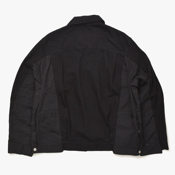 SACAI サカイ ヒッコリーストライプ ブルゾン 2022年春夏コレクション 22-02787M コットン ナイロン ブラック サイズ2 美品 中古 4a006294