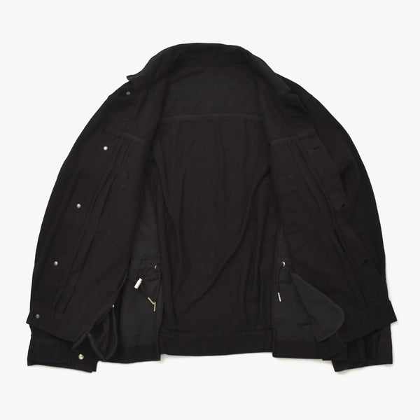 SACAI サカイ ヒッコリーストライプ ブルゾン 2022年春夏コレクション 22-02787M コットン ナイロン ブラック サイズ2 美品 中古 4a006294