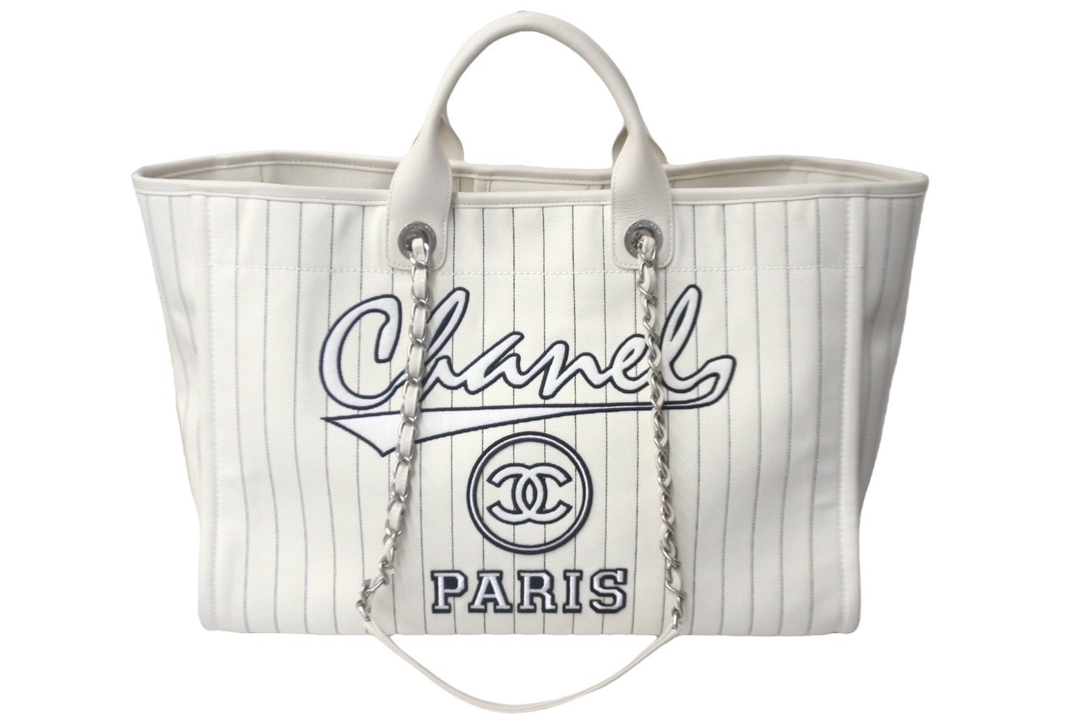 CHANEL シャネル ドーヴィルGM チェーン トートバッグ ランダム ココ ...