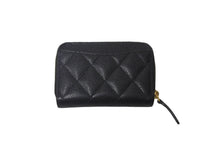 画像をギャラリービューアに読み込む, 極美品 CHANEL シャネル マトラッセ コインケース 29番台 AP0216 キャビアスキン ブラック ゴールド金具 中古 62967