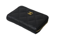 画像をギャラリービューアに読み込む, 極美品 CHANEL シャネル マトラッセ コインケース 29番台 AP0216 キャビアスキン ブラック ゴールド金具 中古 62967