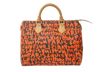 画像をギャラリービューアに読み込む, 極美品 LOUIS VUITTON ルイヴィトン M93705 スピーディ30 オランジュ モノグラム グラフィティ オレンジ ゴールド金具 中古 62977