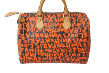 画像をギャラリービューアに読み込む, 極美品 LOUIS VUITTON ルイヴィトン M93705 スピーディ30 オランジュ モノグラム グラフィティ オレンジ ゴールド金具 中古 62977
