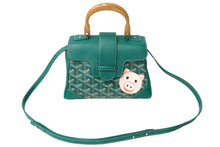 画像をギャラリービューアに読み込む, 極美品 GOYARD ゴヤール サイゴンミニソフトバッグ 2WAYハンドバッグ トップハンドル グリーン シルバー金具 中古 62979