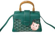 画像をギャラリービューアに読み込む, 極美品 GOYARD ゴヤール サイゴンミニソフトバッグ 2WAYハンドバッグ トップハンドル グリーン シルバー金具 中古 62979