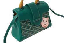 画像をギャラリービューアに読み込む, 極美品 GOYARD ゴヤール サイゴンミニソフトバッグ 2WAYハンドバッグ トップハンドル グリーン シルバー金具 中古 62979