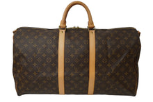 画像をギャラリービューアに読み込む, LOUIS VUITTON ルイヴィトン キーポルバンドリエール55 M41414 ボストンバッグ モノグラムキャンバス ブラウン 美品 中古 62985