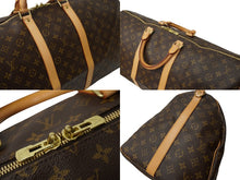 画像をギャラリービューアに読み込む, LOUIS VUITTON ルイヴィトン キーポルバンドリエール55 M41414 ボストンバッグ モノグラムキャンバス ブラウン 美品 中古 62985