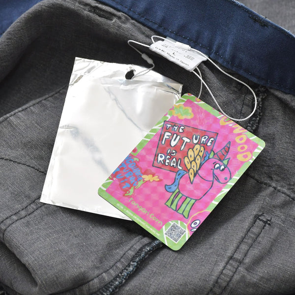 SWJP ショーンウェザースプーン デザイン Japanese Patchwork Pants PT-01 デニム生地 インディゴ ブラック グレー 野良着 リメイク ゴールド金具 美品 中古 4a006300
